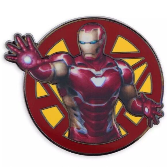 Iron Man Pin RED Marvel Disney New with Card SHIPS NOW - Picture 1 of 2